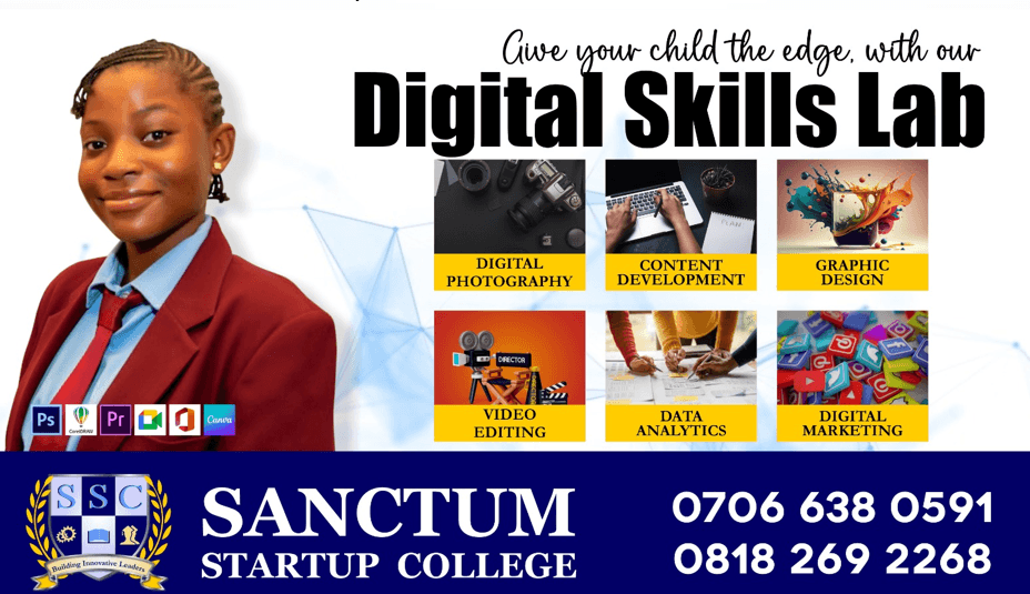 Sanctum Startup College Digital Skills Lab — photography, design, video, marketing, and data analytics