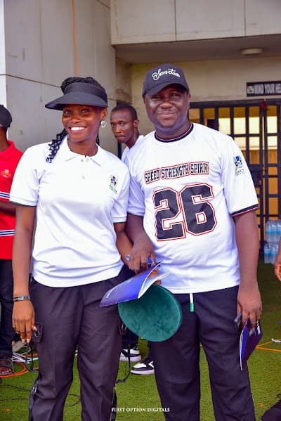 Sanctum staff and students at a boarding community event in Isheri, Lagos