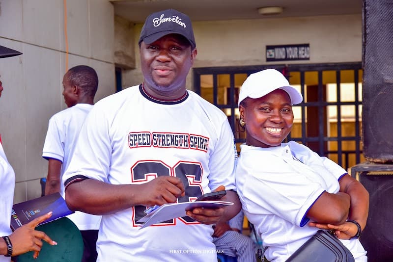 Sanctum housemaster in Speed Strength Spirit branded kit at a school event